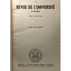 Revue de l'Université de Bruxelles - TOME I (1948-1949) + TOME II...
