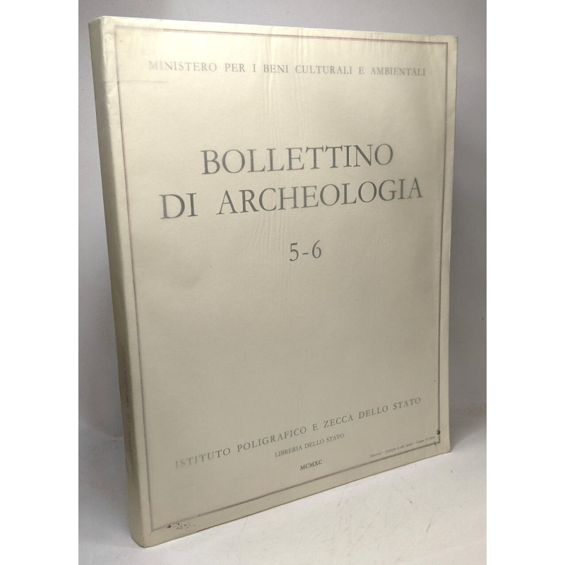 Bollettino di archeologia 5-6 / ministero per i beni culturale...