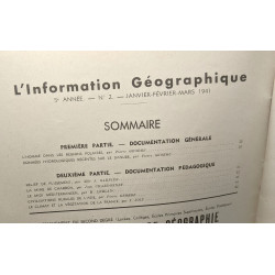 L'information géographique pour l'enseignement N°2 1941
