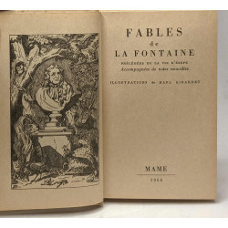 Fables de Lafontaine - précédées de la vie d'Esope accompagnées de...