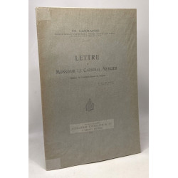 Lettre à Monsieur le Cardinal Mercier
