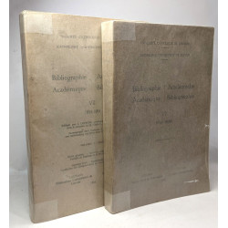 Bibiographie académique / academische bibiographie VI 1914-1934 +...