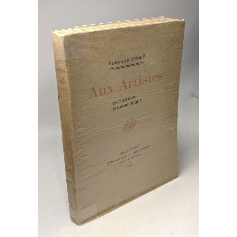 Aux artistes - entretiens philosophiques