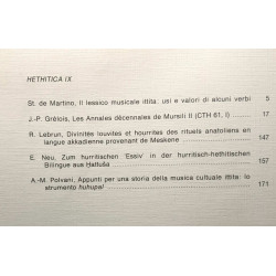 Hethitica IX - bibliothèque des cahiers de l'institut de...