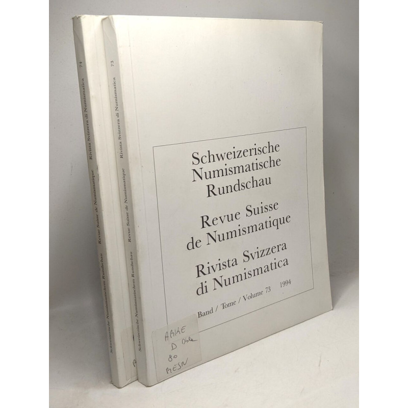 Revue Suisse de Numismatique / Rivista Svizzera di Numismatica /...