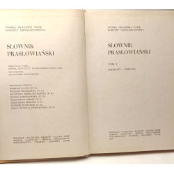 Slownik praslowianski tom I: A-B + tom 2: C-D + tom 3 D+ tom 4 D +...