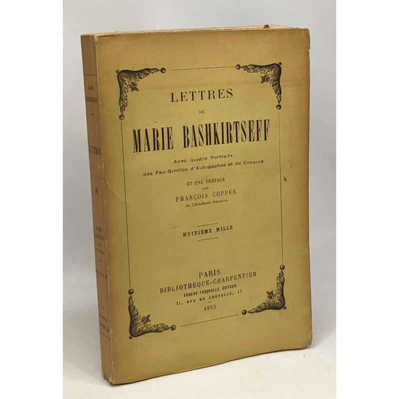 Lettres de Marie Bashirtseff - avec quatre portraits des...