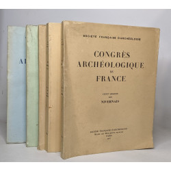 Lot de 5 numéros de "Congrès archéologique de France":...