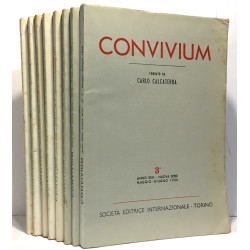 Convivium n°1-2-3-4-5-6 1954 + n°1-2-3 1955 nuova serie --- 9 volumes