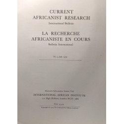 La recherche africaniste en cours bulletin international n°3 July...