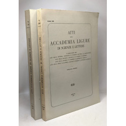 Atti della accademia ligure di scienze e lettere - 2 vol.: VOLUME...