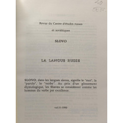 La langue russe - SLOVO revue du centre d'études russes et...