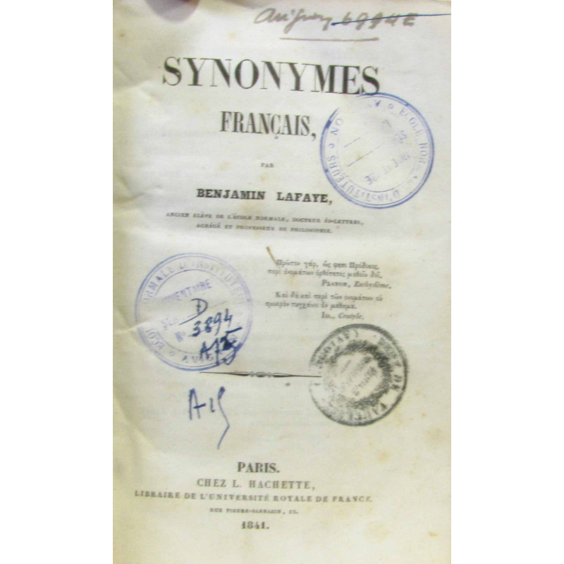 Synonymes français