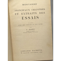 Principaux chapitres et extraits des essais - publiés avec des...