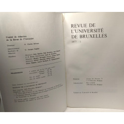 Revue de l'université de Bruxelles - 1977 - 1