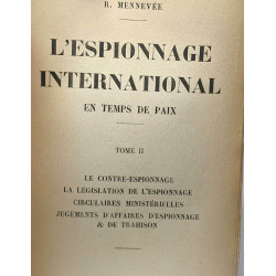 L'espionnage international en temps de paix - TOME PREMIER ET SECOND