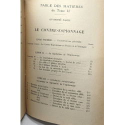 L'espionnage international en temps de paix - TOME PREMIER ET SECOND