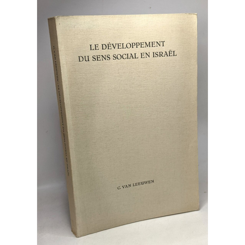 Le développement du sens social en Israël