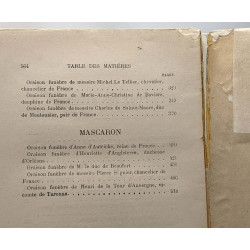 Massillon Fléchier Mascaron - Oraisons funèbres - précédée de...