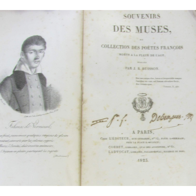 Souvenirs des Muses ou Collection des poètes François morts à la...