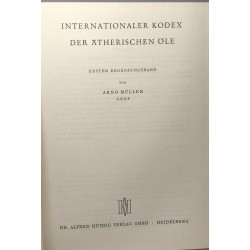 Internationaler kodex der ätherischen öle - erster ergänzungsband