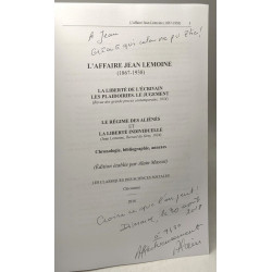 L'affaire jean lemoine 1867 1938 - la liberté de l'écrivain et la...