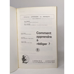 Comment apprendre à rédiger / niveau 1