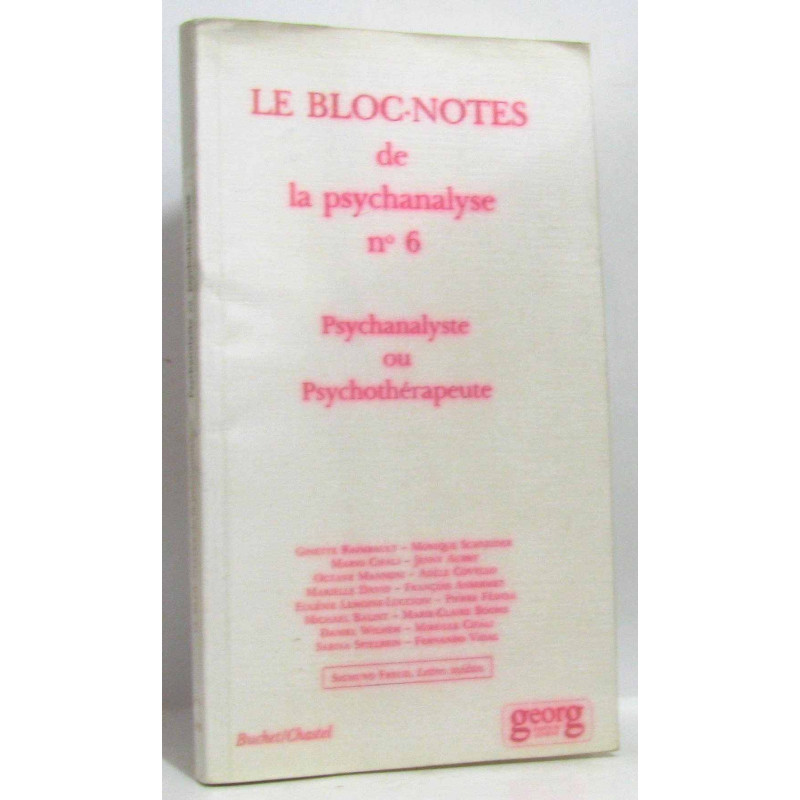 Psychanalyste ou psychothérapeute - le bloc -notes de la...