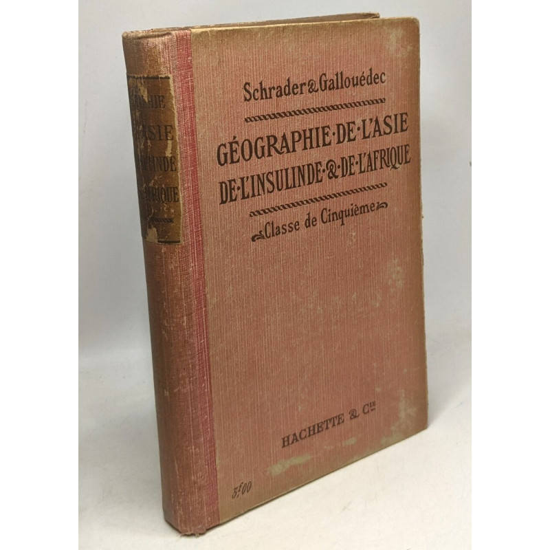 Asie et Insulinde Afrique - classe de cinquième ( divisions A et B...