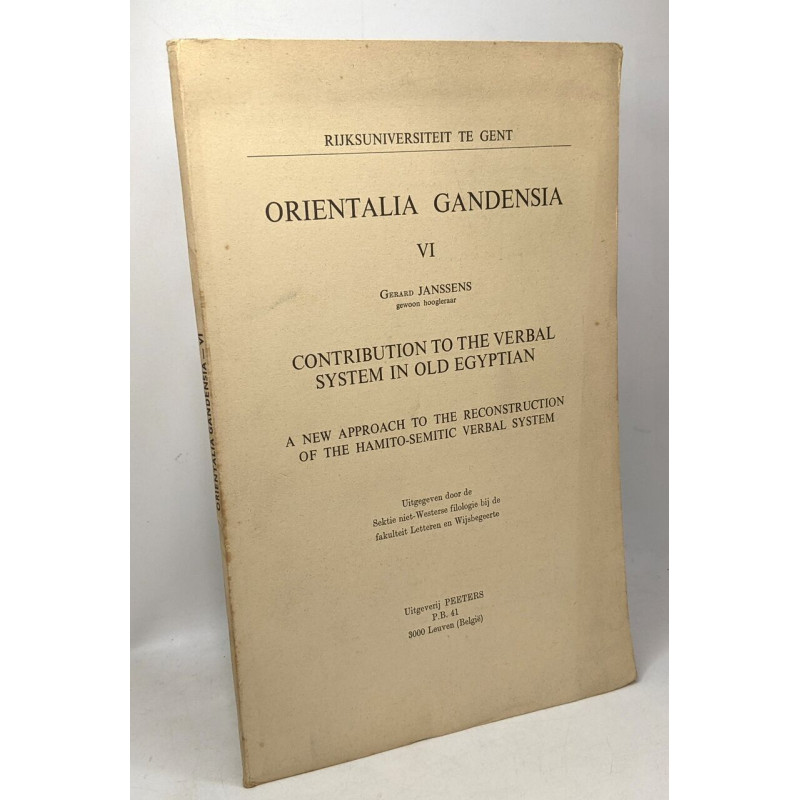 Orientalia gandensia VI - contribution to the verbal system in old...