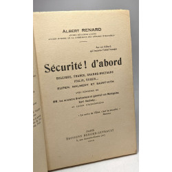 Sécurité ! d'abord - Belgique France Grande-Bretagne Italie...