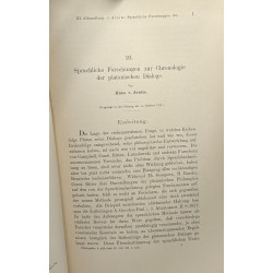 Sprachliche forschungen zur chronologie der Platonischen dialoge...