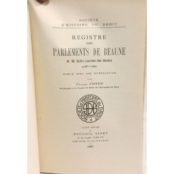 Registre des parlements de Beaune et de Saint-Laurent-lès-Chalon...