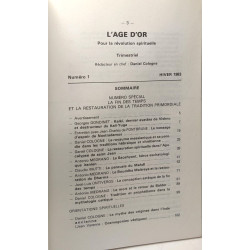 L'age d'or spiritualité et tradition Hiver 1983 N°1 - La fin des temps