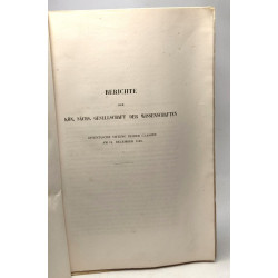 Berichte der kön. sächs. gesellschaft der wissenschaften....