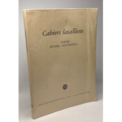 Cahiers lasalliens - textes études-documents - médiations pour le...