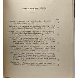 Esquisse des littératures de langue anglaise - Grande-Bretagne -...