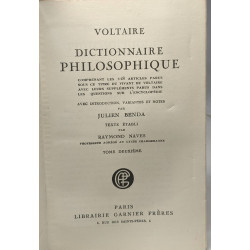Dictionnaire philosophique - TOME DEUXIEME avec introduction...