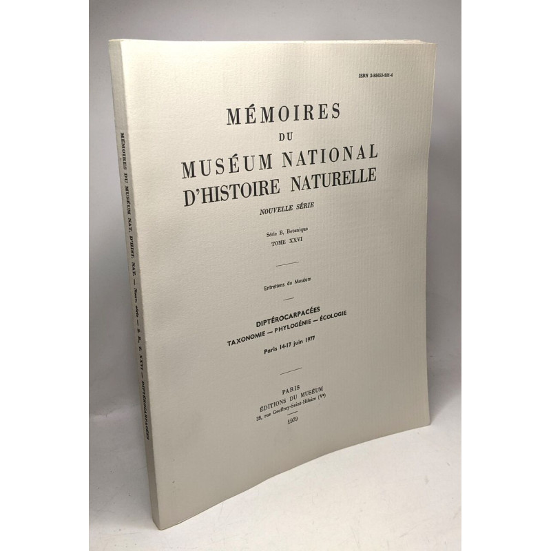 Diptérocarpacées taxonomie phylogénie écologie entretiens du...