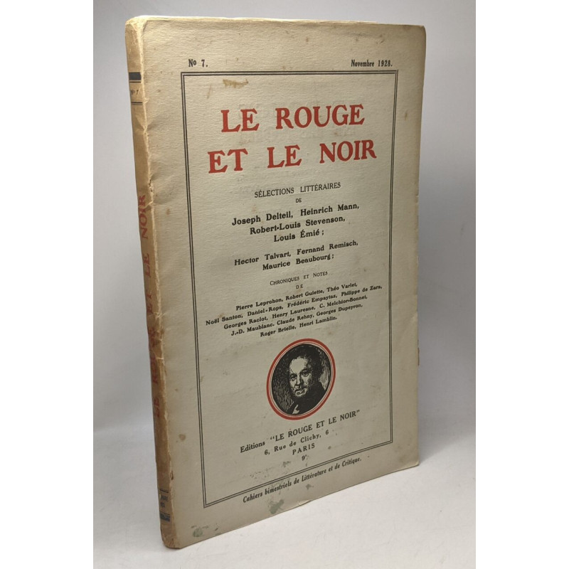 Le Rouge et le Noir n°7 Novembre 1928 --- sélections littéraires...