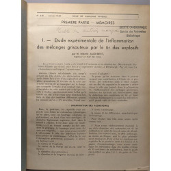 Revue de l'industrie minérale 1940: Mémoires I. Etude...
