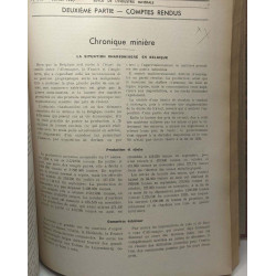 Revue de l'industrie minérale 1940: Mémoires I. Etude...