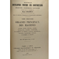 Organes principaux des machines - TOME NEUVIEME - nouvelle...
