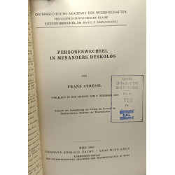 Personenwechsel in menanders Dyskolos