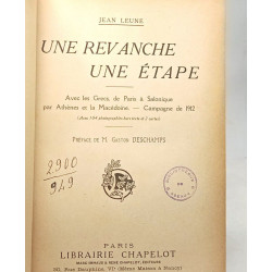Une Revanche une Etape. Avec les Grecs de Paris a Salonique par...