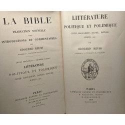 Littérature politique et polémique Ruth Maccabées Daniel Esther...