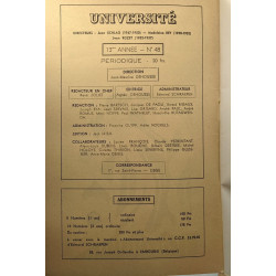 Université périodique 9 numéro: Année 7 n°2 (1954) + Année 8 n°1 +...