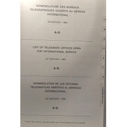 Nomenclature des bureaux télégraphiques ouverts au service...