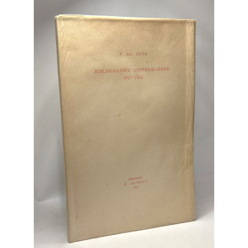 Bibliographie stendhalienne 1947-1952