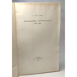 Bibliographie stendhalienne 1947-1952